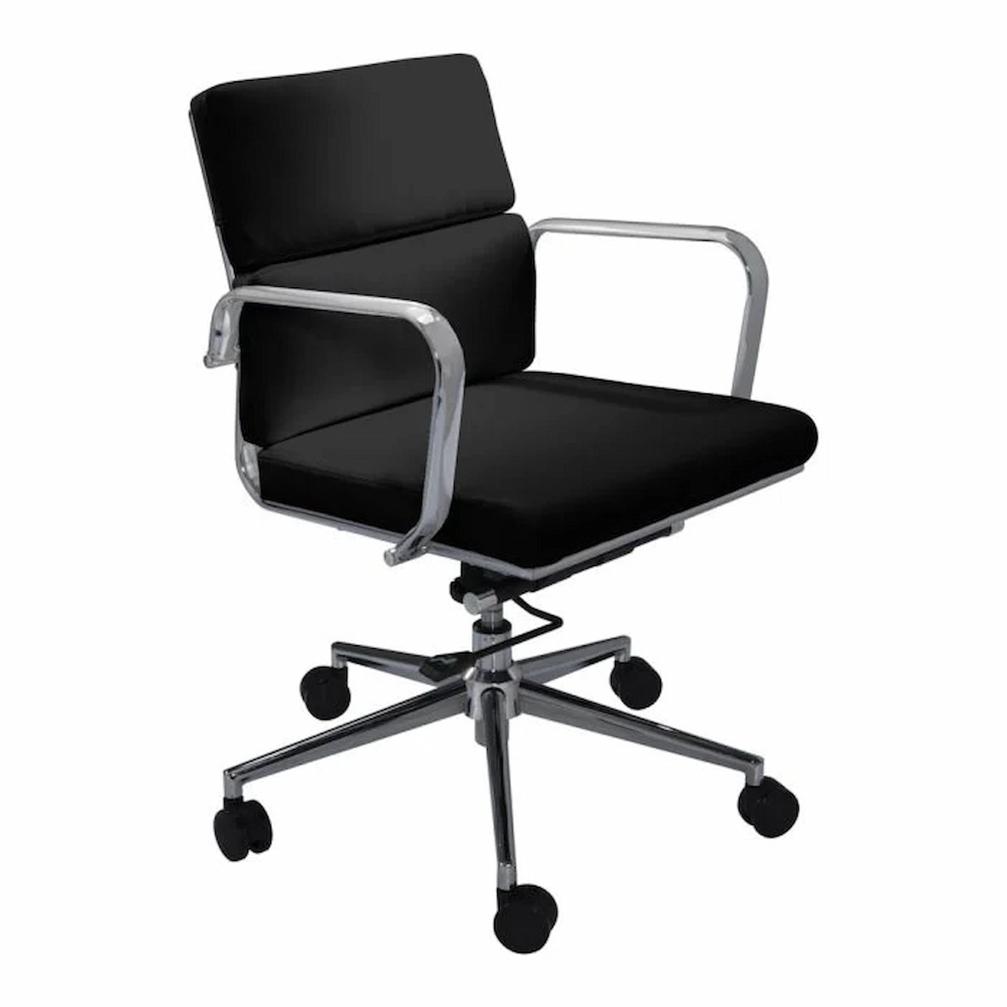 Ace Mid Back Chair - Black Vinyl
